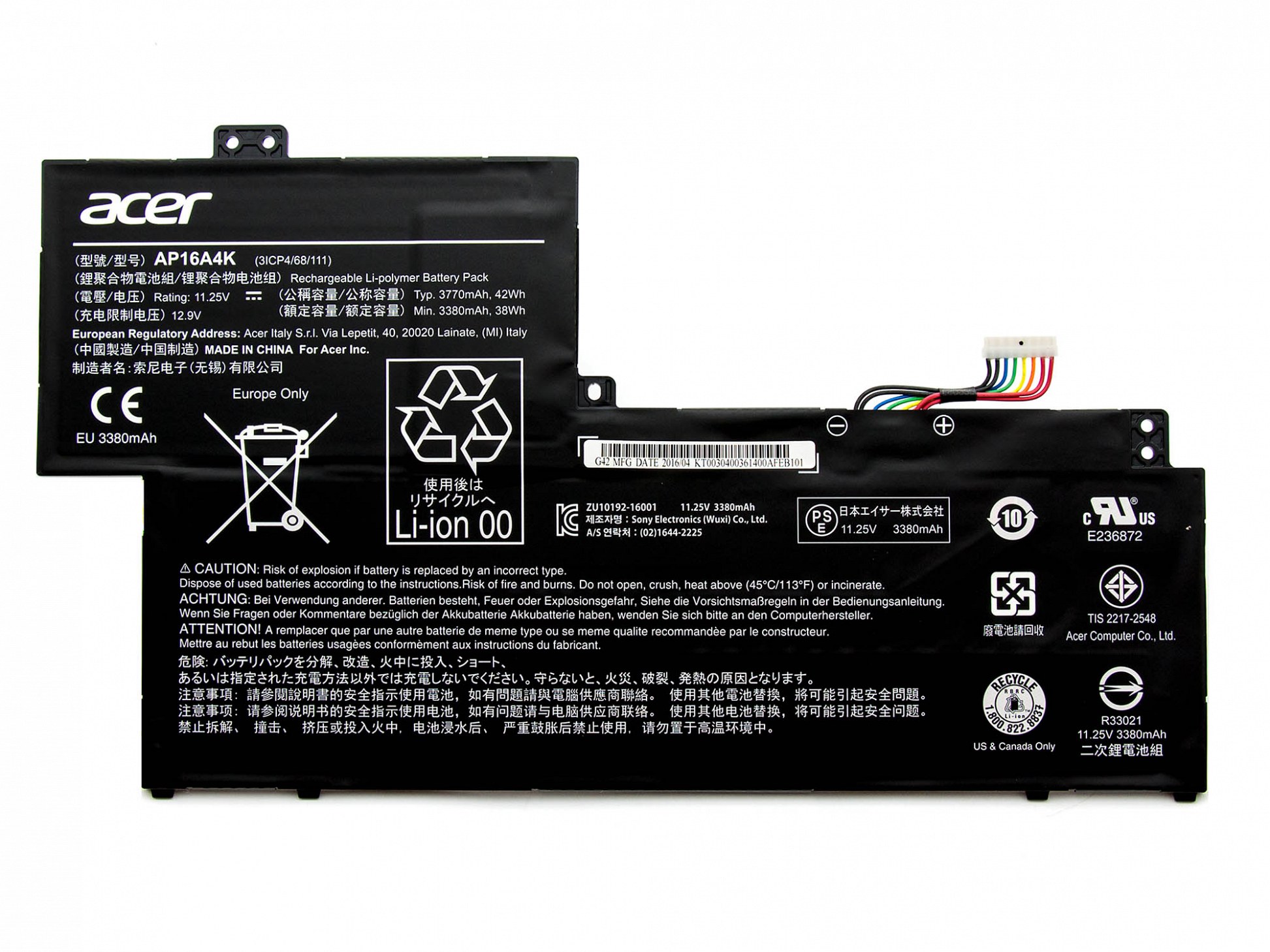 Batterie Pour Acer 3icp4/68/111
