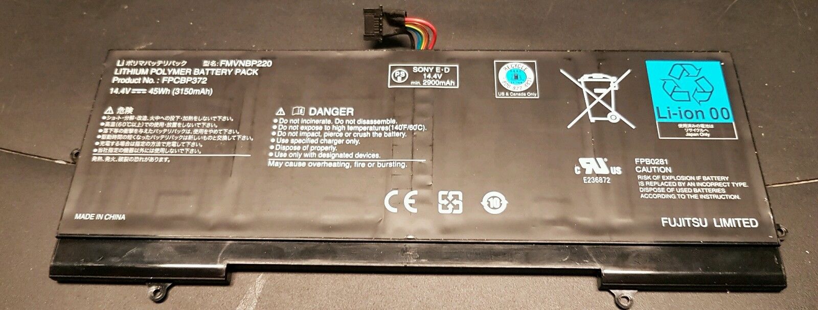 Batterie Pour Fujitsu Lifebook U772